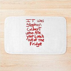 Stephen Colbert Says Crappy Drawings Bath Mat