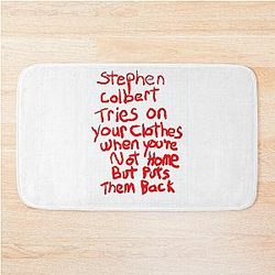 Stephen Colbert Says Crappy Drawing Bath Mat
