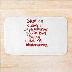 Stephen Colbert Says Crappy Drawing Bath Mat