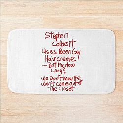 Stephen Colbert Says Crappy Drawing Bath Mat