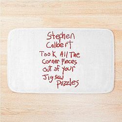 Stephen Colbert Says Crappy Drawing Bath Mat