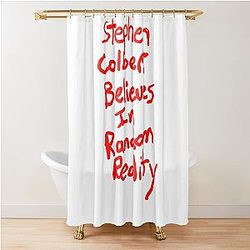 Stephen Colbert Says Crappy Drawing Shower Curtain