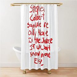 Stephen Colbert Says Crappy Drawing Shower Curtain