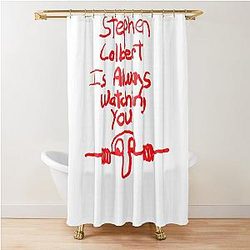 Stephen Colbert Says Crappy Drawing Shower Curtain