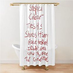 Stephen Colbert Says Crappy Drawing Shower Curtain