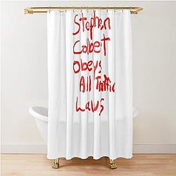 Stephen Colbert Says Crappy Drawing Shower Curtain