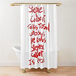 Stephen Colbert Says Crappy Drawing Shower Curtain