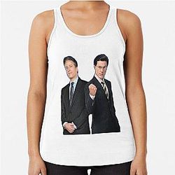Jon Stewart Stephen Colbert The Daily Show The Colbert Report Racerback Tank Top