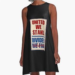 United We Stand Divided We Fall Stephen Colbert Eine Linie Kleid