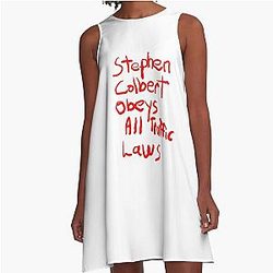 Stephen Colbert Says Crappy Drawing a Line Dress