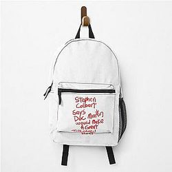 Stephen Colbert Says Crappy Drawstring Backpack