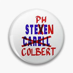 Steve Carell Stephen Colbert Pin