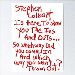 Stephen Colbert Says Crappy Drawing Poster
