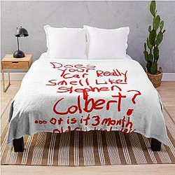 Stephen Colbert Says Crappy Drawing Throw Blanket