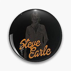 Steve Earle  Retro Folk Singer Songwriter Fan Art  Pin