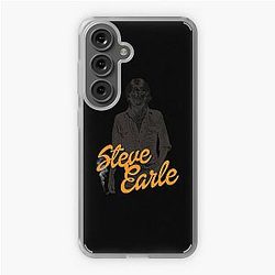 Steve Earle  Retro Folk Singer Songwriter Fan Art  Samsung Galaxy Soft Case