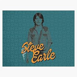 Steve Earle  Retro Folk Singer Songwriter Fan Art Classic  Jigsaw Puzzle