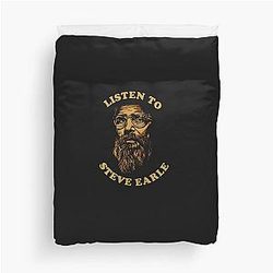 Listen to Steve Earle Duvet Cover