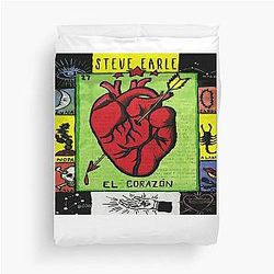 El Corazon Steve Earle Duvet Cover