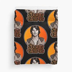 Retro Steve Earle Tribute  Duvet Cover