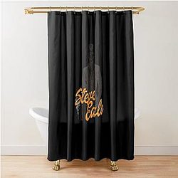 Steve Earle  Retro Folk Singer Songwriter Fan Art  Shower Curtain