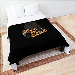 Steve Earle  Retro Folk Singer Songwriter Fan Art  Comforter