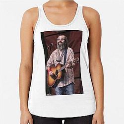 Steve Earle Photograph Racerback Tank Top