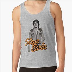 Steve Earle  Retro Folk Singer Songwriter Fan Art Tank Top