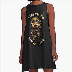 Listen to Steve Earle A-Line Dress