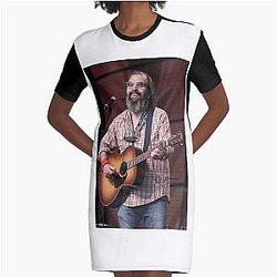 Steve Earle Photograph Graphic T-Shirt Dress