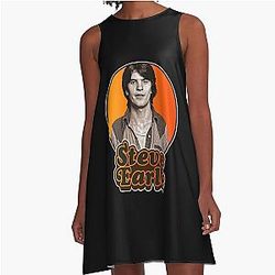 Retro Steve Earle Tribute  A-Line Dress