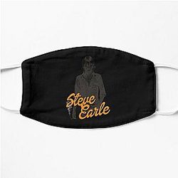 Steve Earle  Retro Folk Singer Songwriter Fan Art  Flat Mask