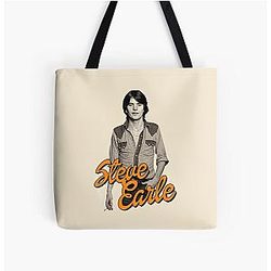 Steve Earle  Retro Folk Singer Songwriter Fan Art All Over Print Tote Bag