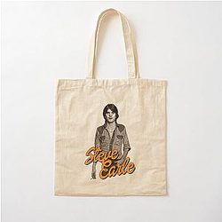 Steve Earle  Retro Folk Singer Songwriter Fan Art  Cotton Tote Bag