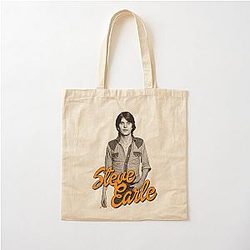 Steve Earle  Retro Folk Singer Songwriter Cotton Tote Bag