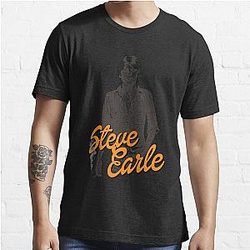 Steve Earle  Retro Folk Singer Songwriter Essential T-Shirt