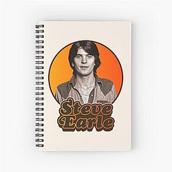 Retro Steve Earle Tribute Spiral Notebook