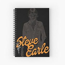 Steve Earle  Retro Folk Singer Songwriter Spiral Notebook