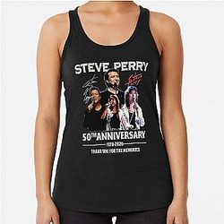 Steve Perry 50th anniversary 1970 Racerback Tank Top