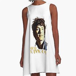 Beautiful Steve Winwood Rock Band A-Line Dress