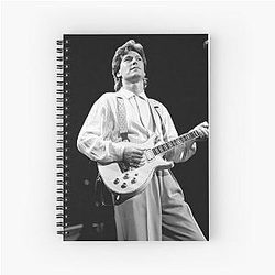 Steve Winwood - photographed black and white spiral notebook