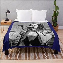 Steven Wilson Sketch    Throw Blanket