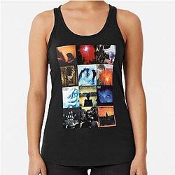 Steven Wilson Porcupine árvore foto colagem Racerback Tank Top