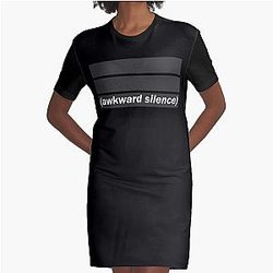 Awkward Silence Steven Wilson Graphic T-Shirt Dress