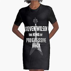Steven Wilson The King of prog Graphic T-Shirt Dress
