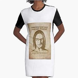 Steven Wilson Western Wanted Style Prints Graphic T-Shirt Dress