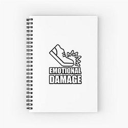 Emotional Damage by Steven or Him Meme Spiral Notebook