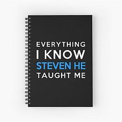 Steven He - Everything I Know Spiral Notebook