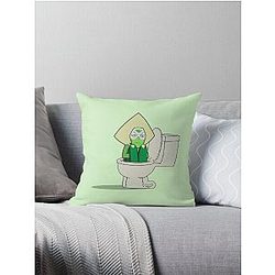 Steven Universe - Peridot In the Toilet Throw Pillow