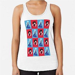 Steven Universe - Ruby Sapphire Rupphire Pattern Racerback Tank Top